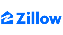 Zillow blue logo with house icon and wordmark