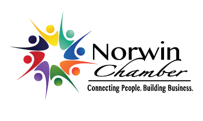 norwin chamber logo that says connecting people building business