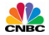 CNBC logo with multicolor peacock icon and white text on black background