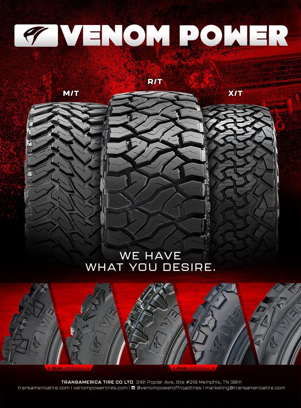 Venom Power MT XT and RT tyre range for 4WD vehicles