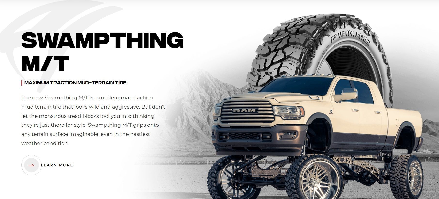 Venom Power Swampthing MT mud terrain tyre for 4x4 vehicles