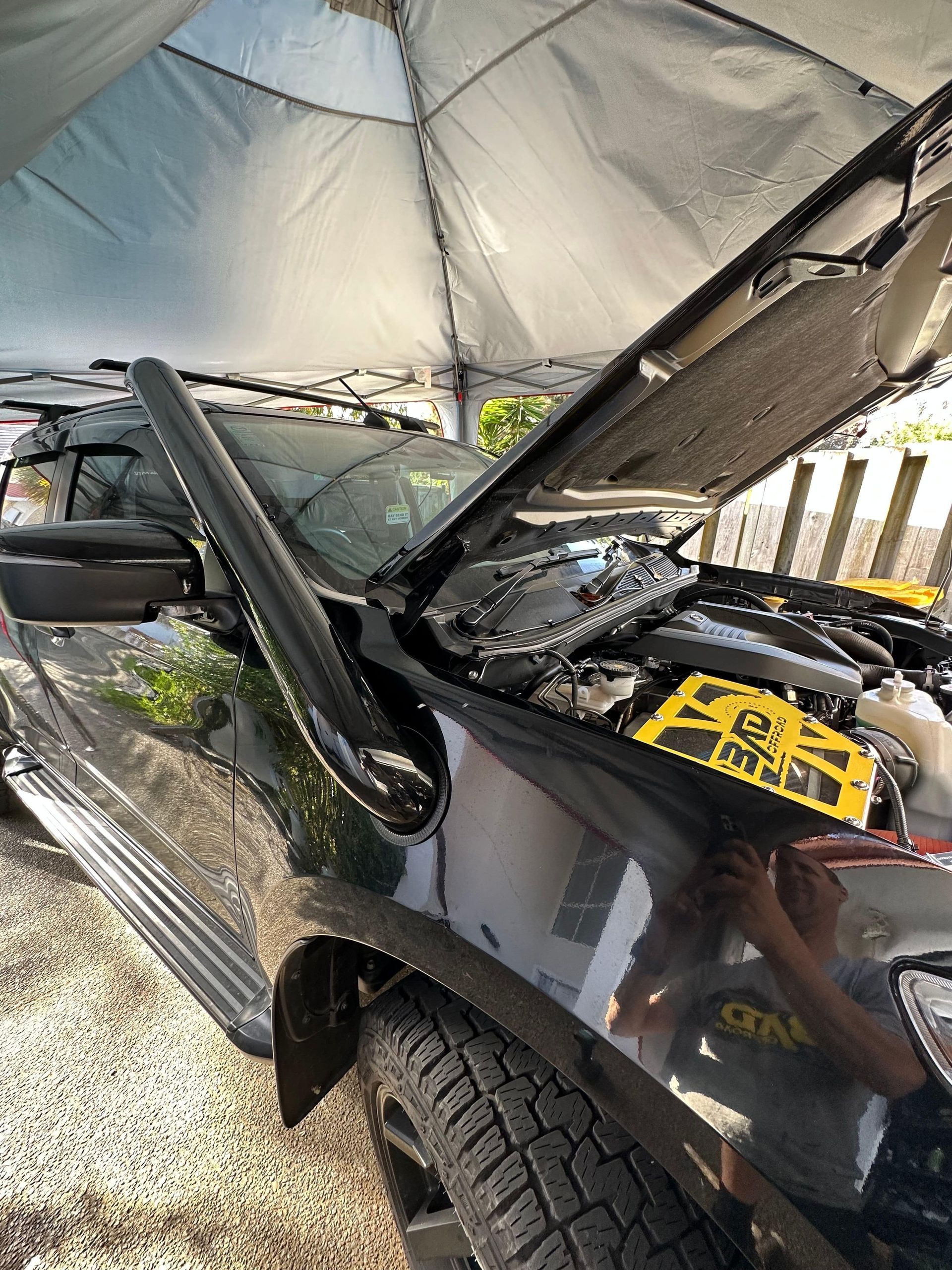 4x4 snorkel and airbox upgrade installation for improved engine protection