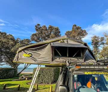 Bad Off Road rooftop tent for touring and camping