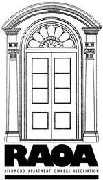 RAOA logo with an arched doorway and “Richmond Apartment Owners Association” text