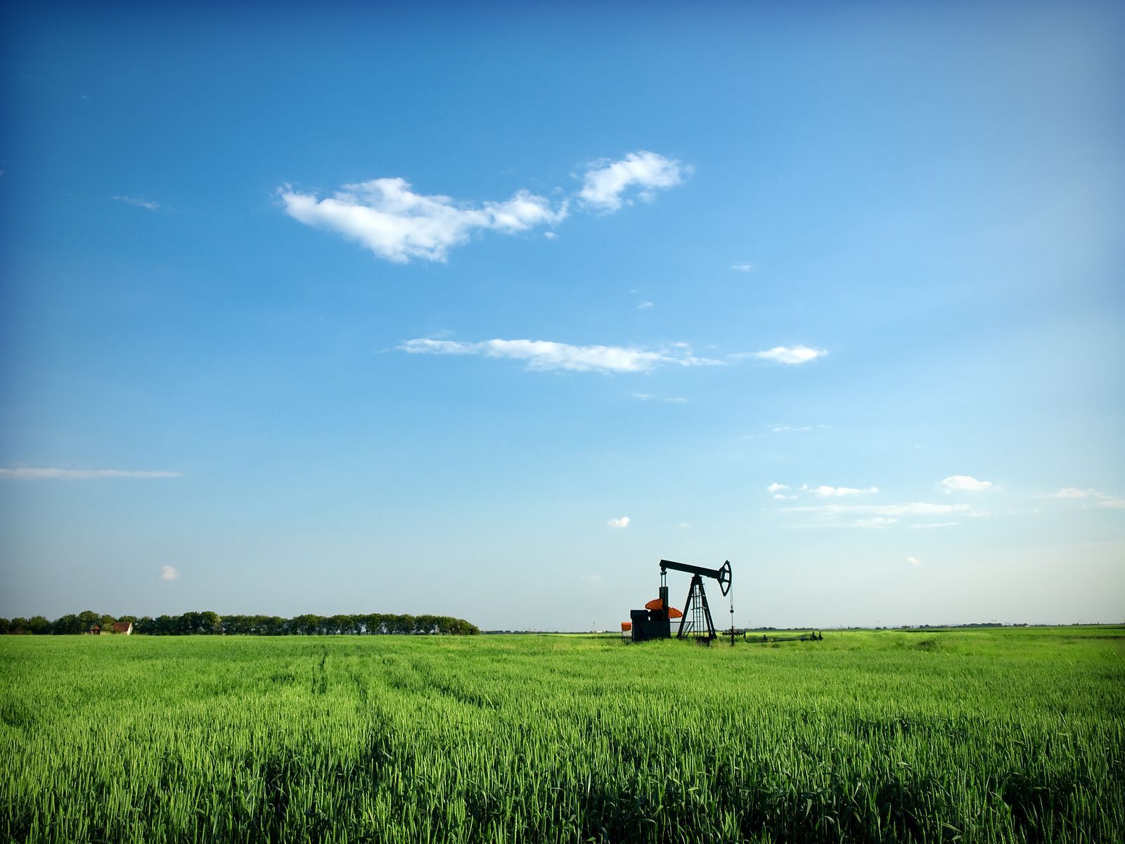 Pumpjack on land