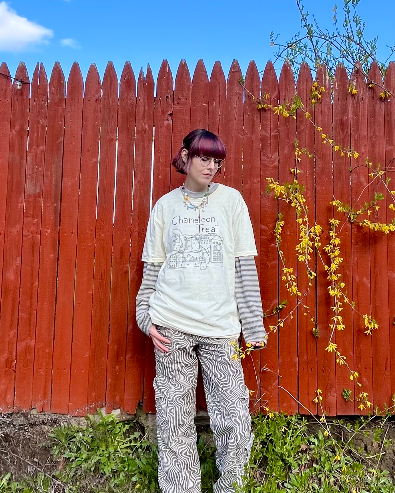 Chameleon Treat Shirt - Cables - White