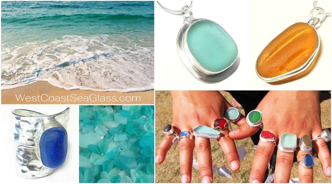 Sea Glass Jewelry, Genuine Seaglass Jewelry. West Coast Sea Glass