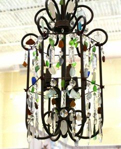 Sea Glass Sun Catcher Lamp Sea Glass Sun Catcher Lamp