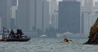 Here we kayaked through the San Francisco Bay with the Travel Channel crew following