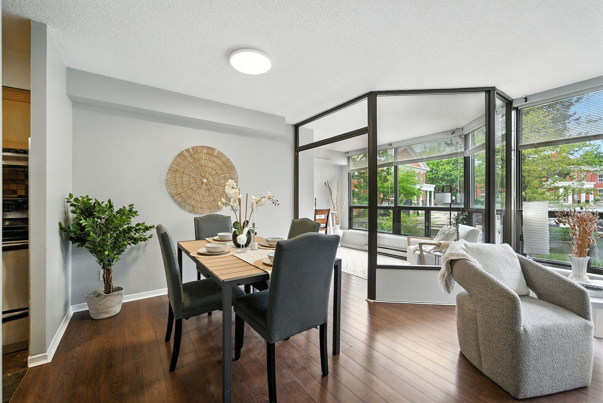 Dining area adjacent to living space with open layout, listed by Laura Cooper Realtor