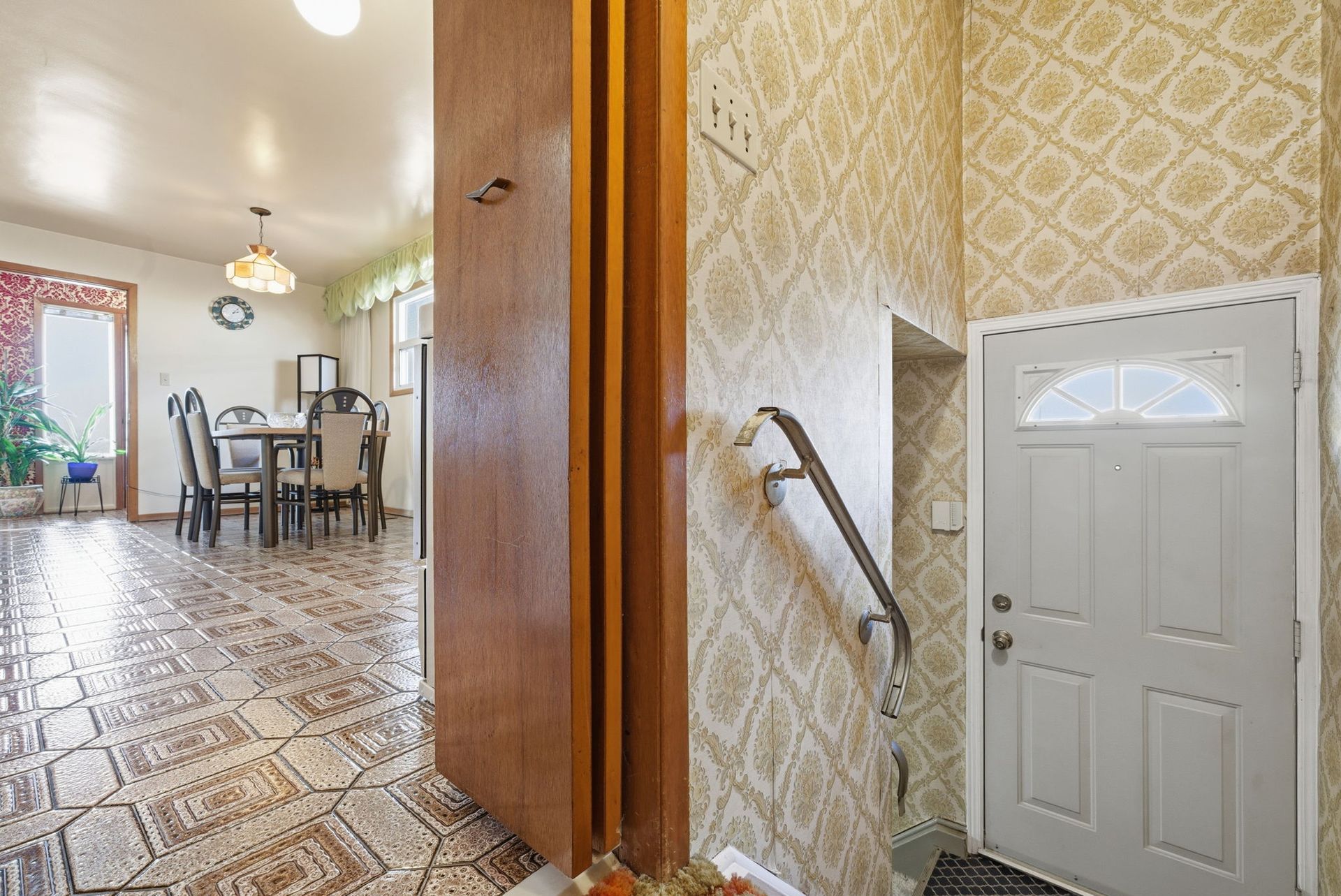 For Sale: interior stairs leading to lower level at 73A North Bonnington Ave, listed by Laura Cooper Realtor
