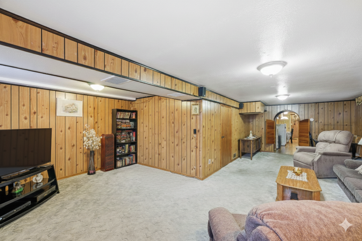 For Sale: lower level living space at 73A North Bonnington Ave with flexible layout, Laura Cooper Realtor