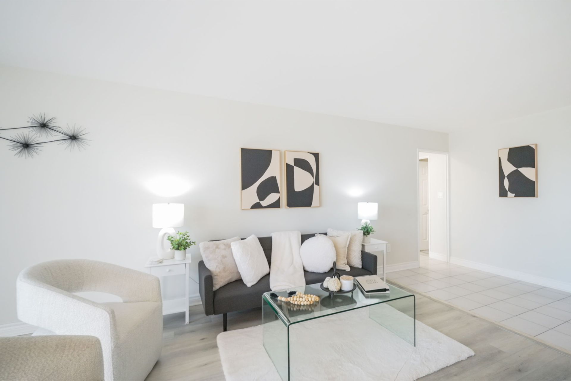 Open-concept living and dining room in Toronto condo by Laura Cooper Realtor