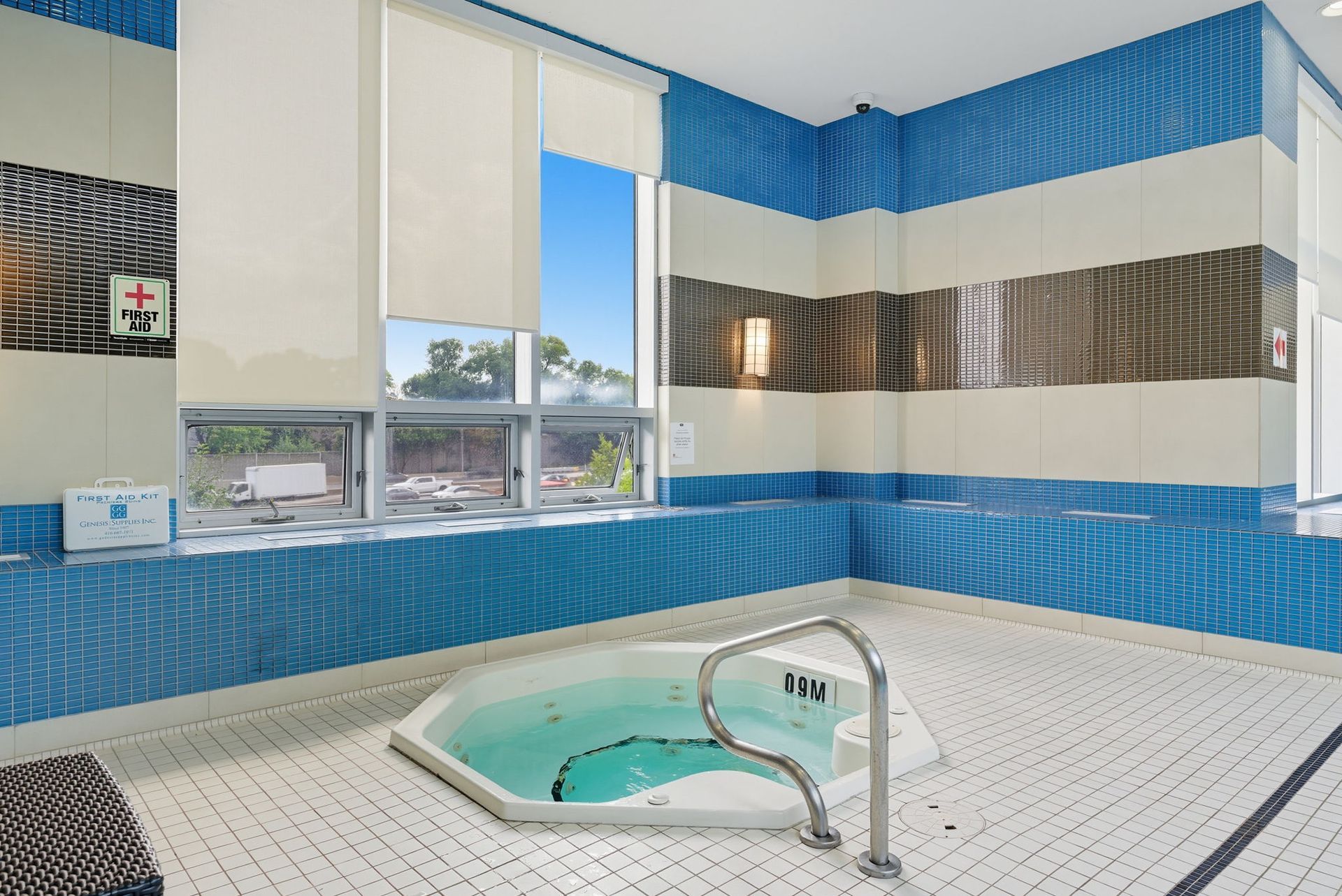 Indoor pool amenity in Avonshire building, Laura Cooper Realtor branded ALT