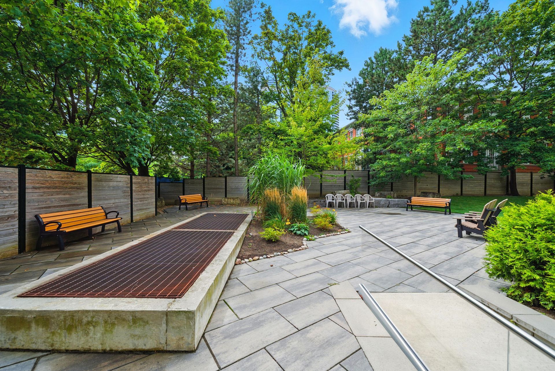 Terrace or barbecue amenity space, 200 Robert Speck Parkway by Laura Cooper Realtor