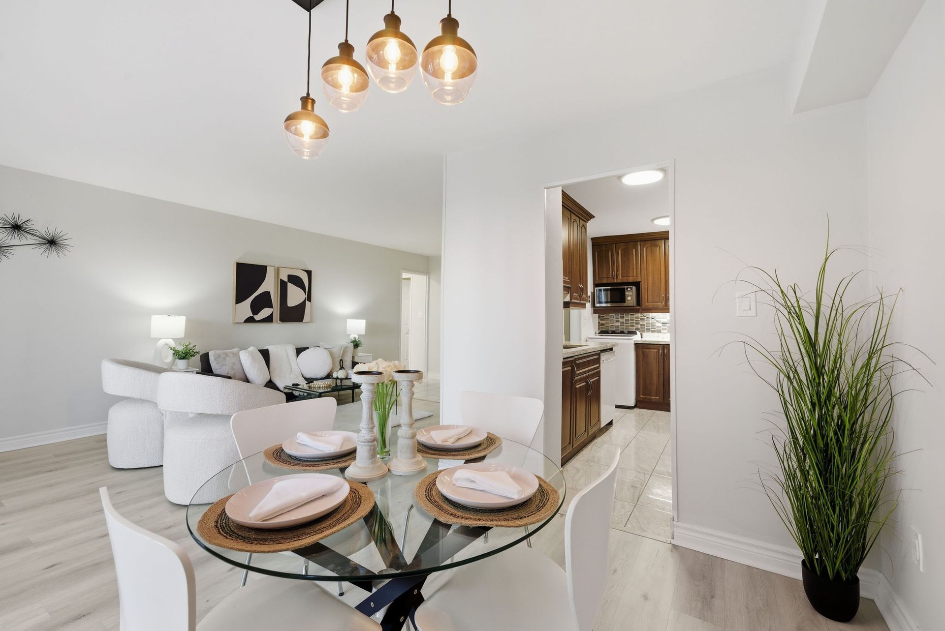 Dining area connected to open living space, Toronto condo by Laura Cooper Realtor