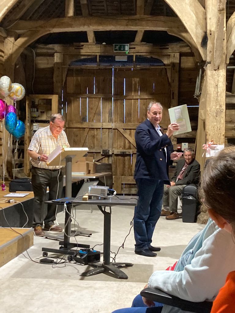 Kevin Fraser receives his copy of the Miscellany