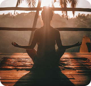 woman doing yoga