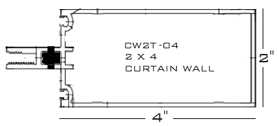 A black and white drawing of a curtain wall