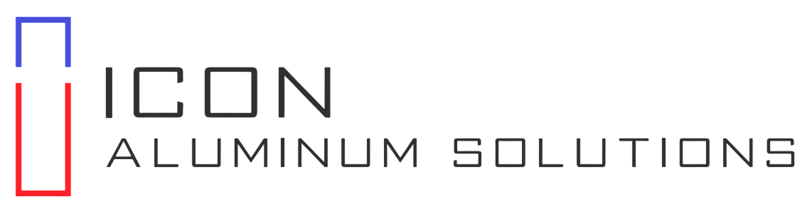 A logo for icon aluminum solutions is shown on a white background.