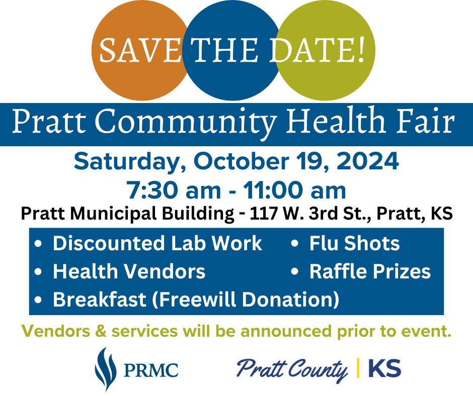 A poster for the pratt community health fair on saturday october 19 2024