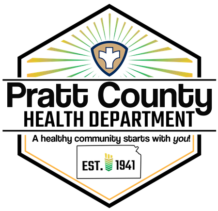 The pratt county health department logo is a healthy community starts with you !