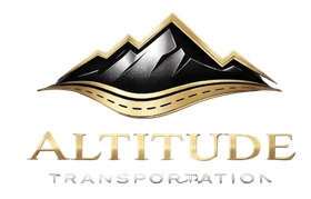 Altitude Transportation logo with black and gold mountain graphic above gold text