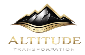 Altitude Transportation logo with gold mountain graphic and black accents on a white background