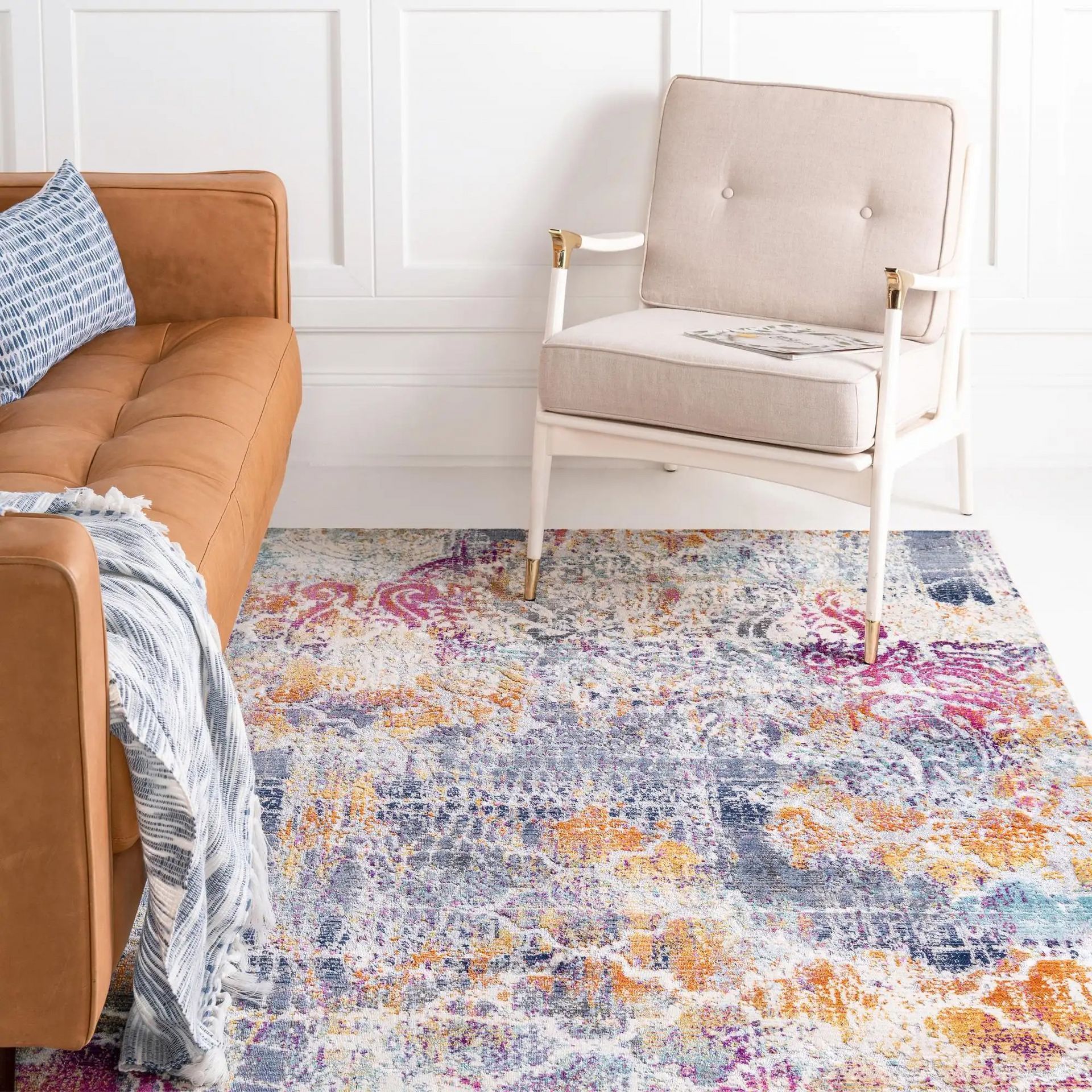 Rug in front of sofa - in home approval available