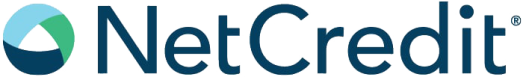 The NetCredit logo, featuring a circular icon with three blue and green segments next to the text 