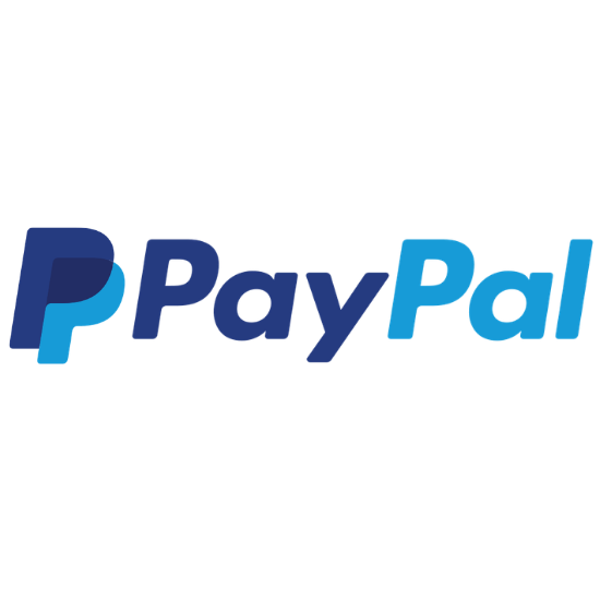 The blue and dark blue PayPal logo.