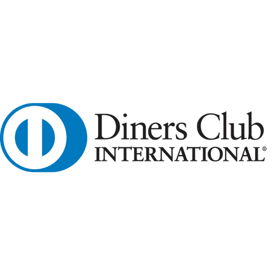 Diners Club International logo: a blue circle with a stylized white