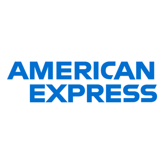 The blue American Express logo consisting of the words