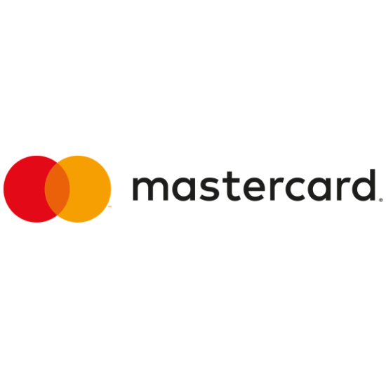 The Mastercard logo consisting of two interlocking red and orange circles followed by the company name in black text.