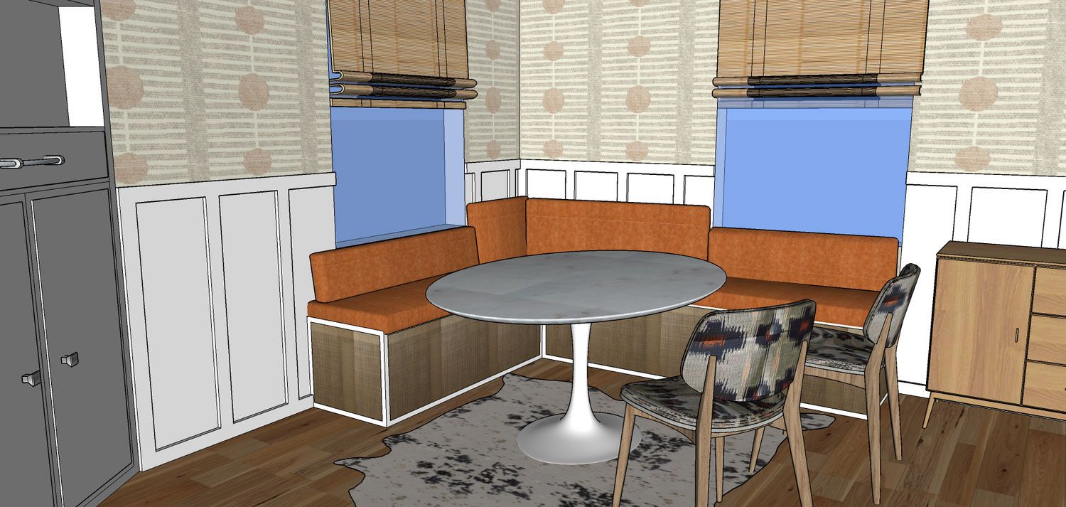 Inspiration for my breakfast nook design to be featured with BH&G Magazine in 2022