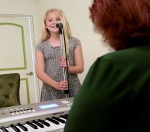 Little Blonde Girl Singing