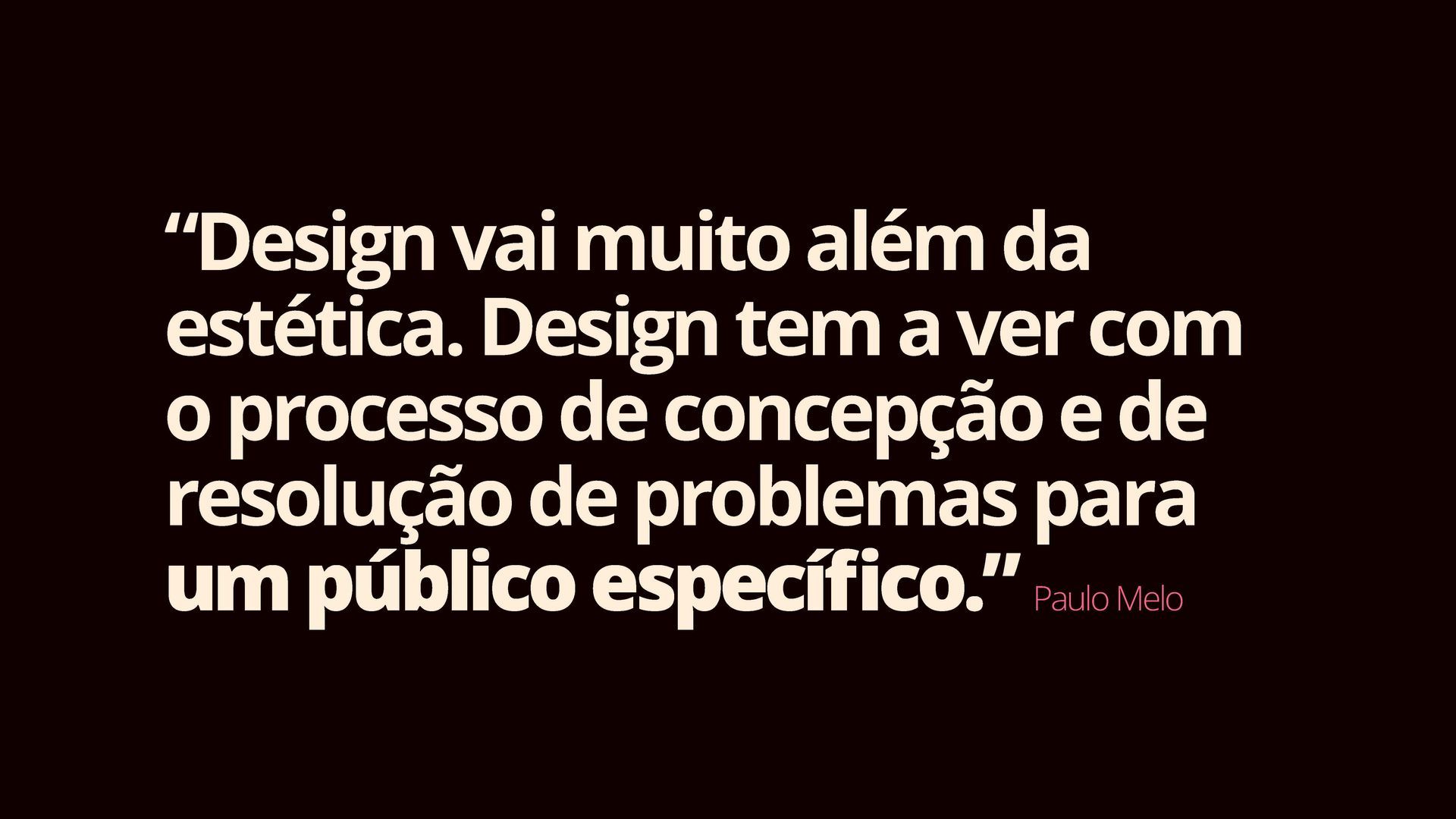Citação em fundo escuro em português: