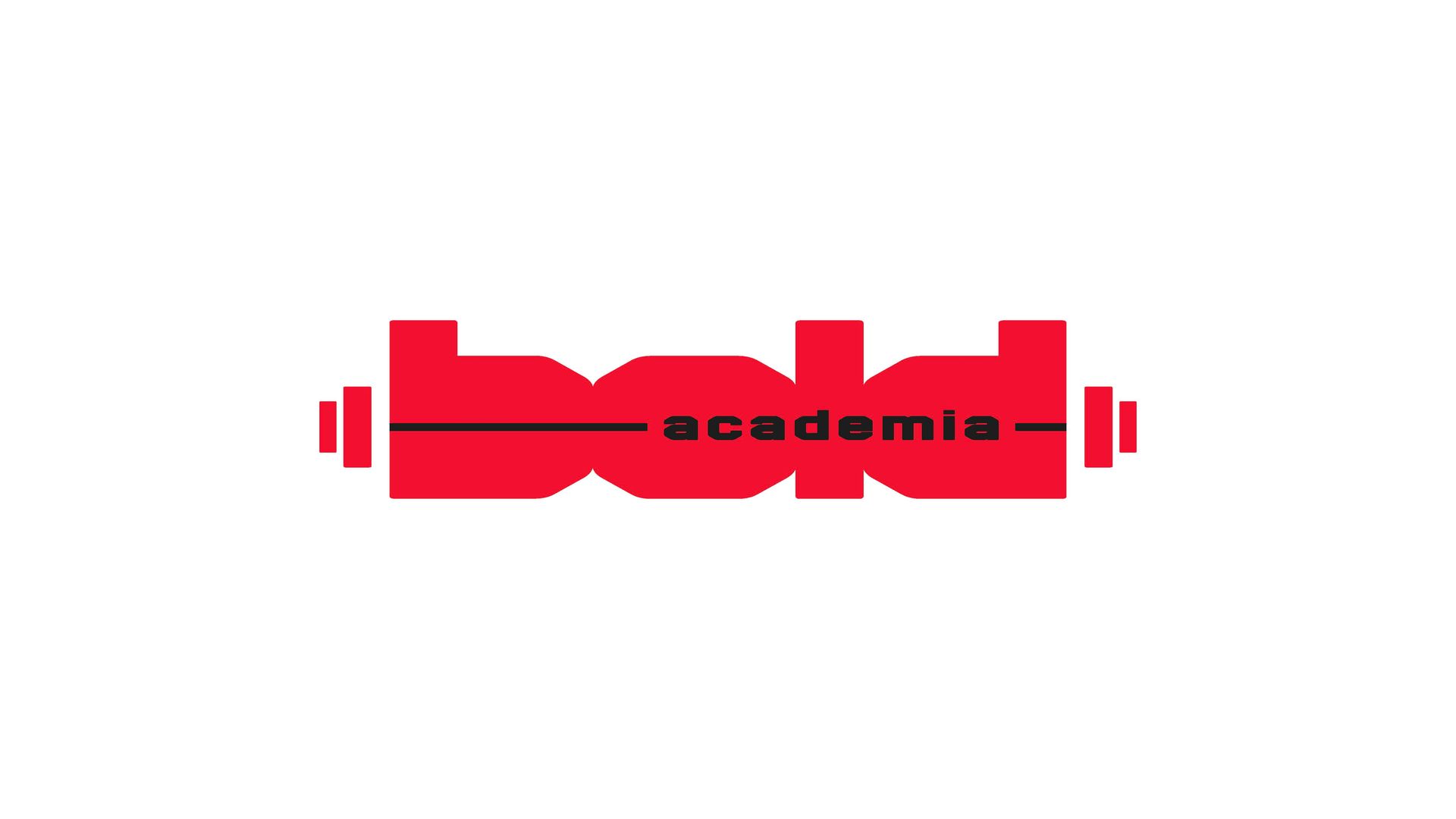 Logotipo acadêmico vermelho com um livro aberto estilizado e a palavra 