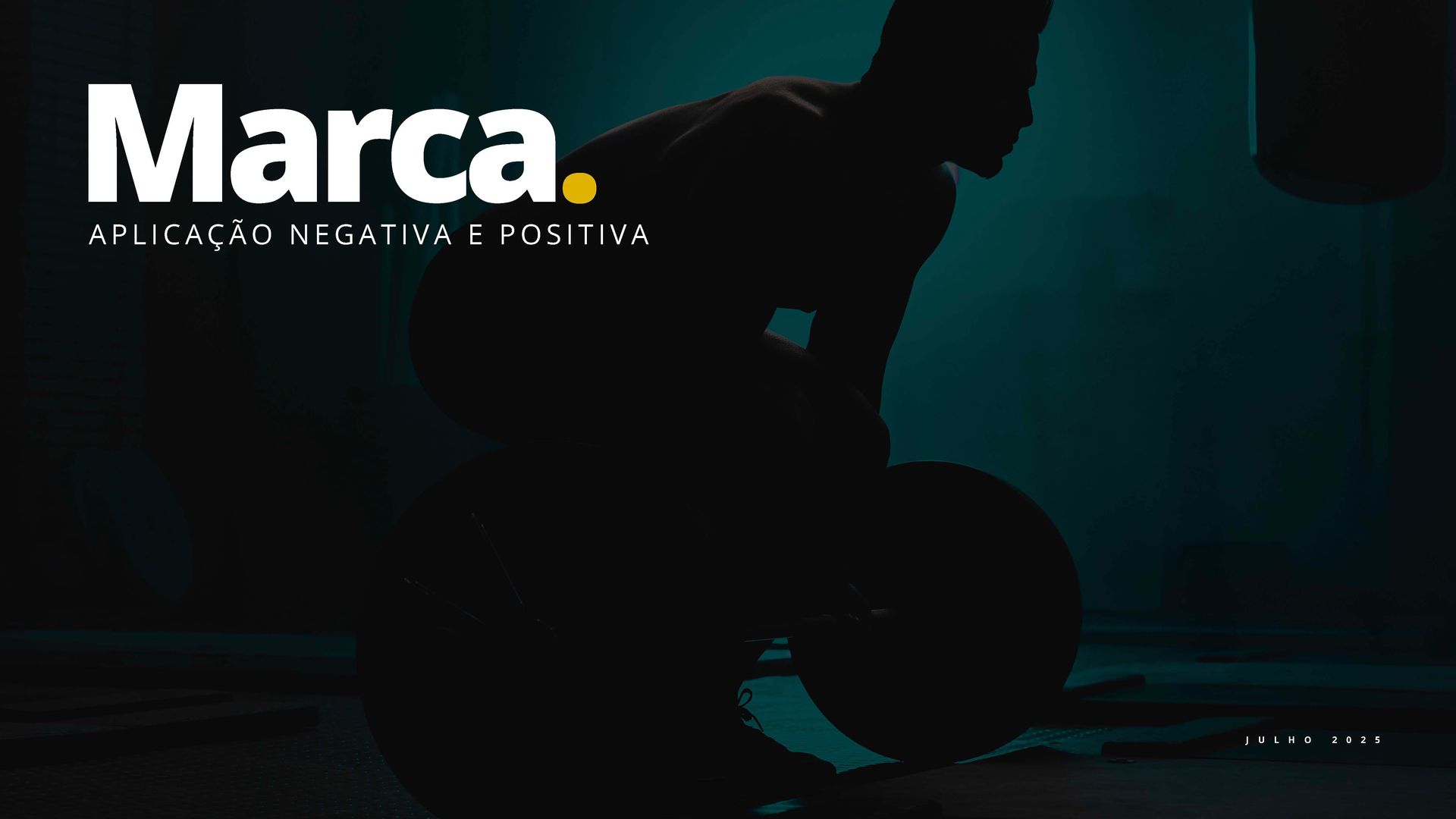 Banner promocional esportivo em tom verde-escuro com a silhueta de um atleta e a palavra 