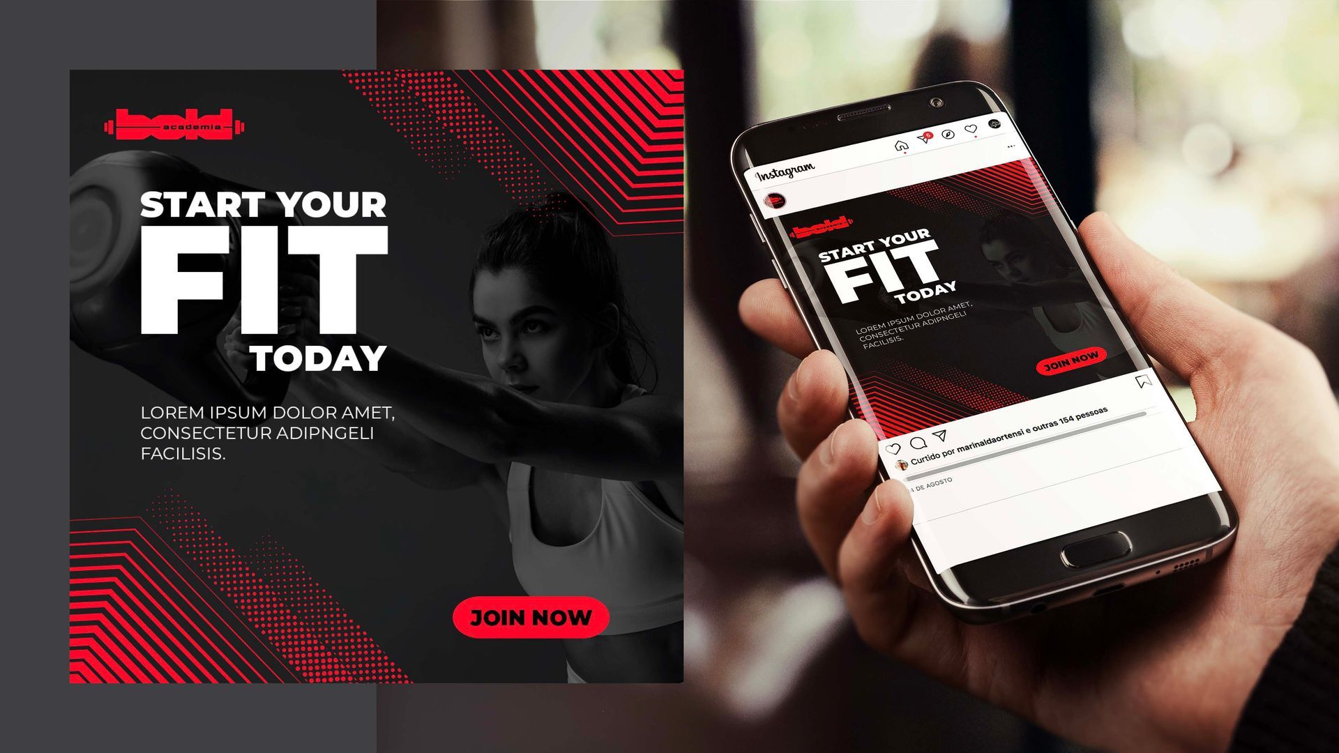 Promoção de fitness: pôster 