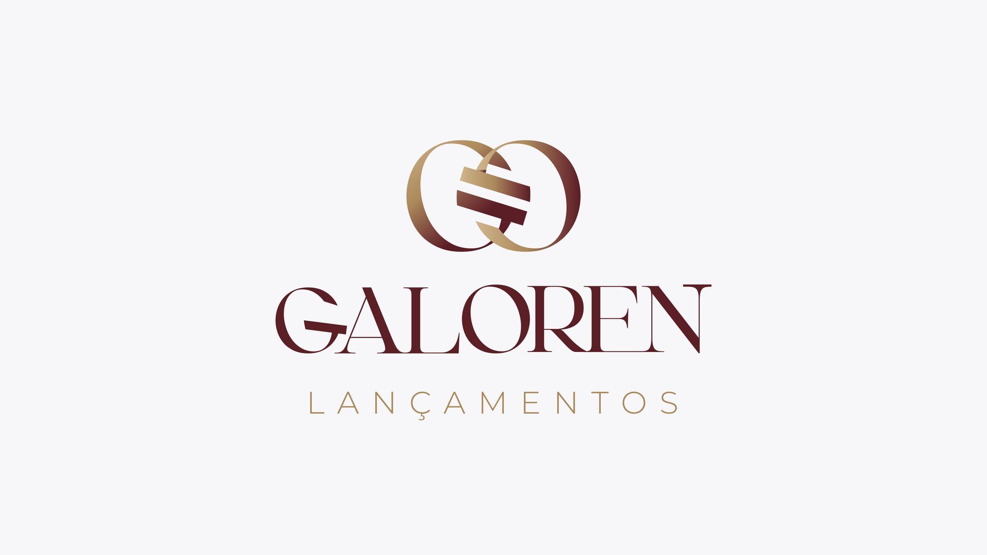 Logotipo da GaloreN Lançamentos em dourado e marrom sobre fundo branco.