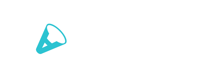Logotipo triangular abstrato turquesa sobre fundo branco