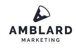 O logotipo da amblard marketing tem um megafone.