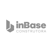 Logotipo do inBase Construtora em cinza sobre fundo branco