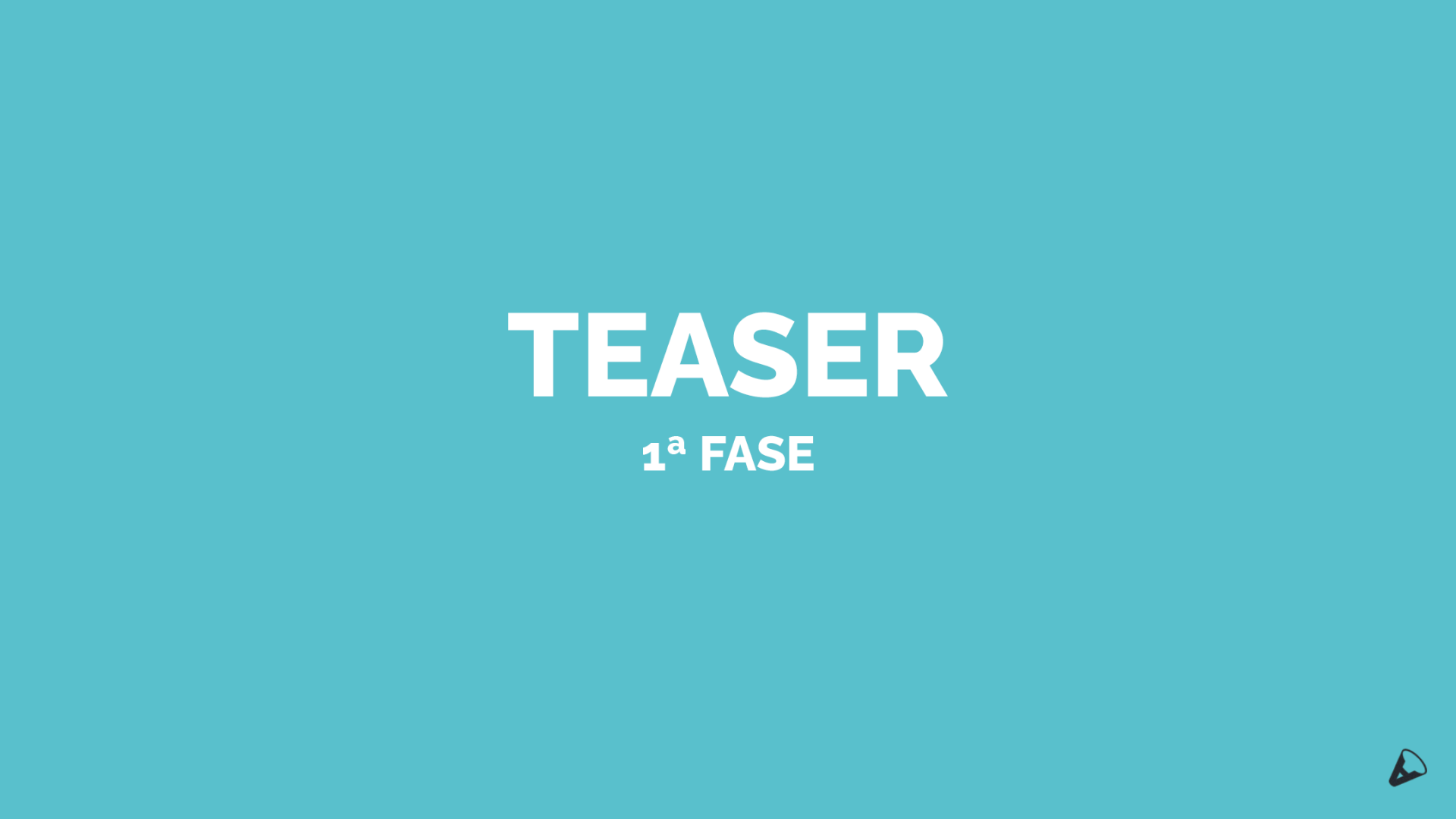 Texto de teaser em um fundo azul-petróleo: 