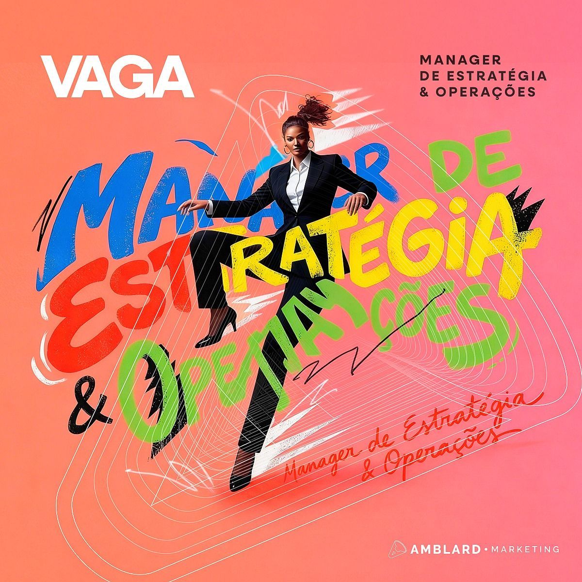 Capa rosa com pessoa em movimento e texto grande: “Mulher de Estratégia e Operações”.