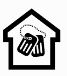 a house with a pair of dog tags inside of it .