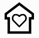 a house with a heart inside of it .