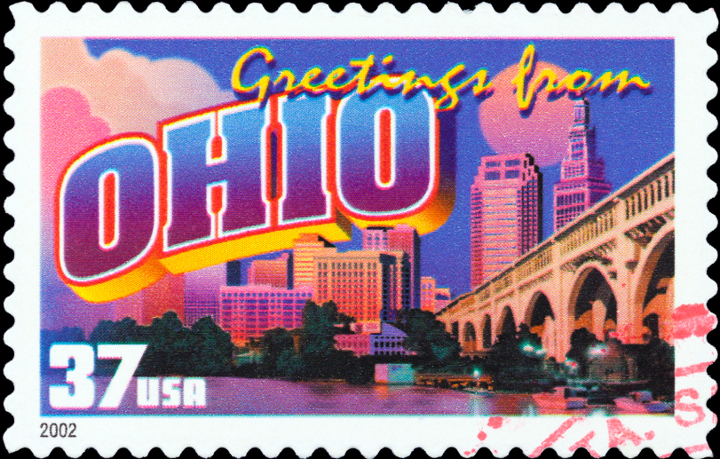 Ohio postage stamp with