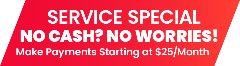 Red graphic: Service special,